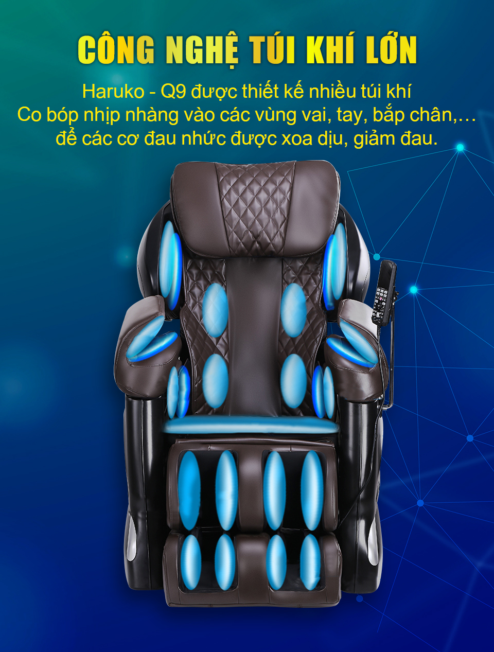 Công nghệ túi khí trên ghế massage