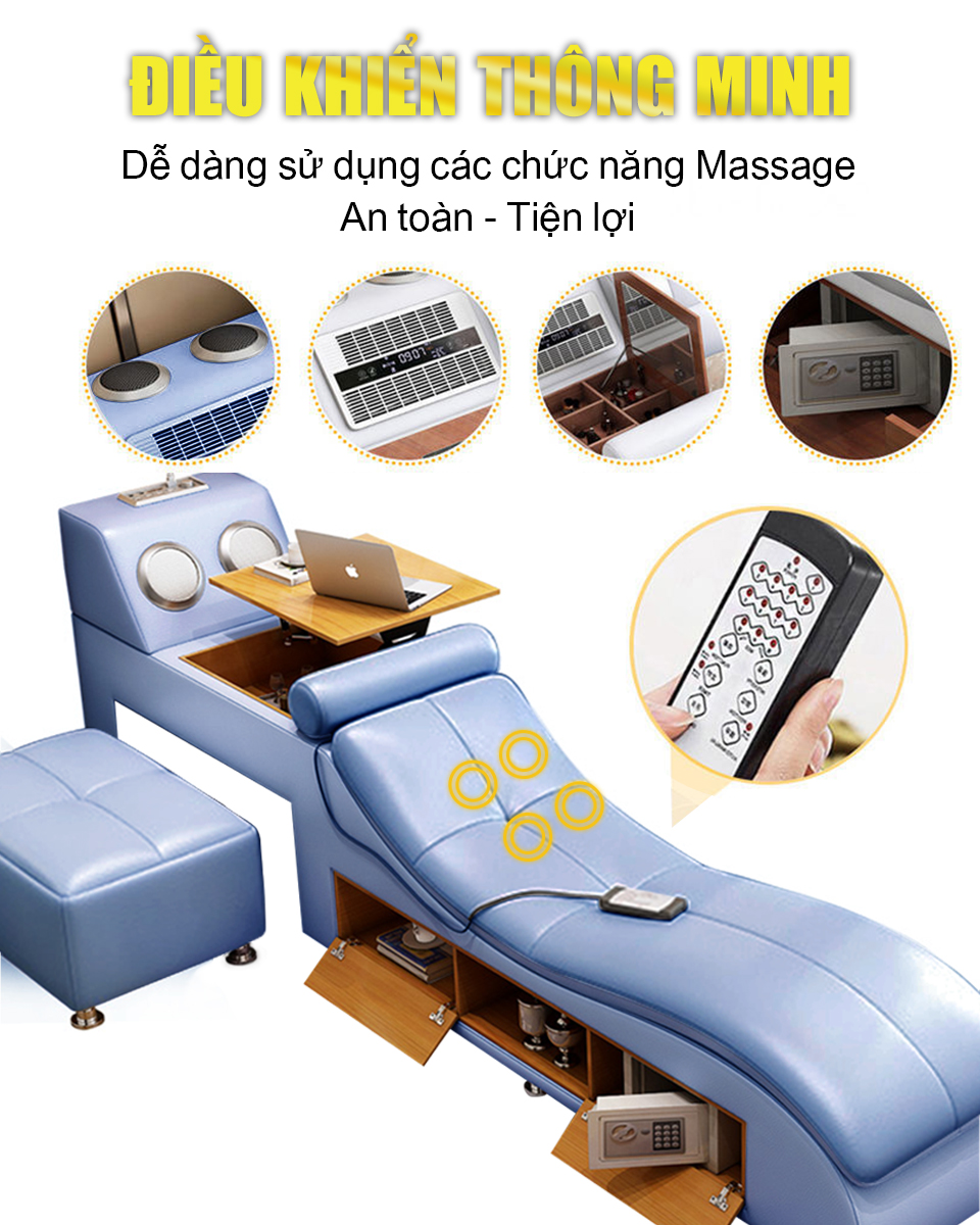 giường ngủ massage haruko công nghệ cao kết hợp massage toàn thân