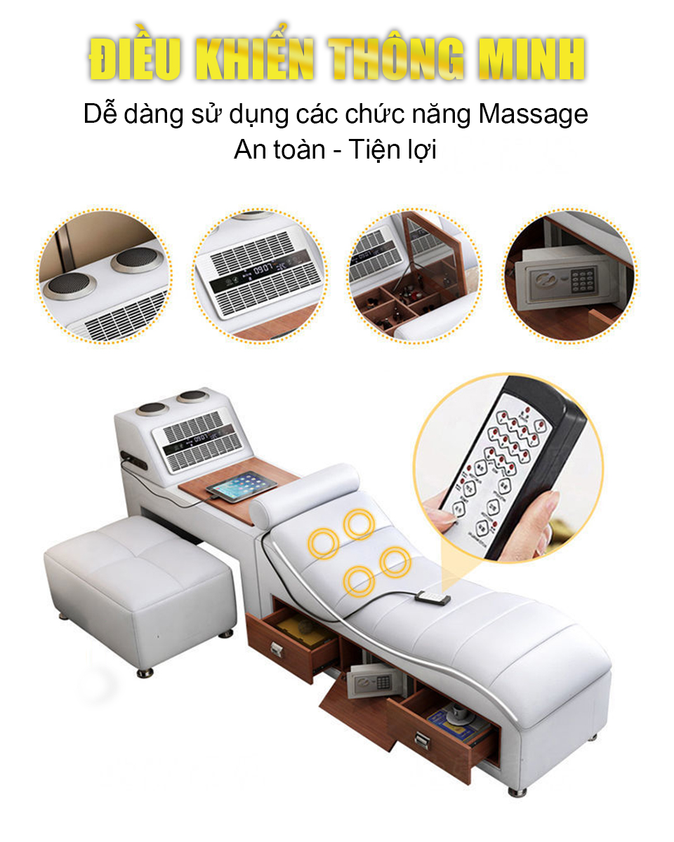giường ngủ massage haruko công nghệ cao kết hợp massage toàn thân