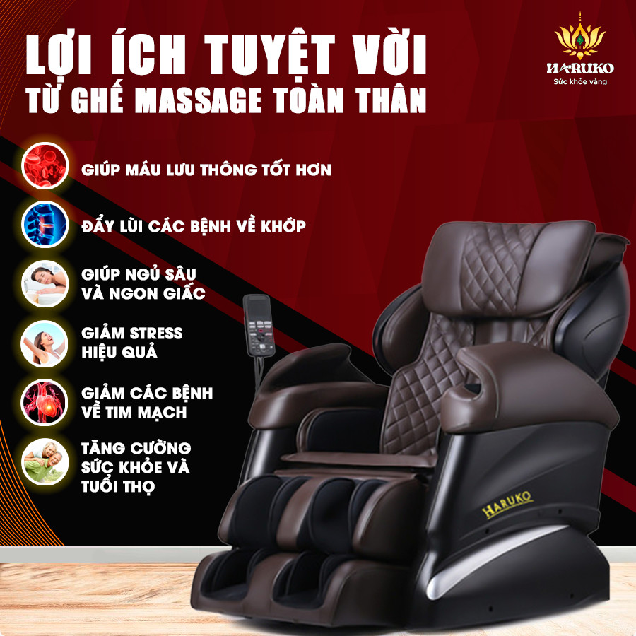 Ghế massage Haruko nổi bật với những công dụng tuyệt vời dành cho người dùng