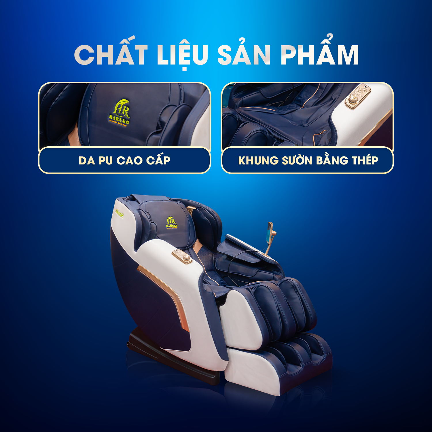 Ghế Massage Toàn Thân 4D Haruko A6 Pro Màu Trắng Xám 16 13 3