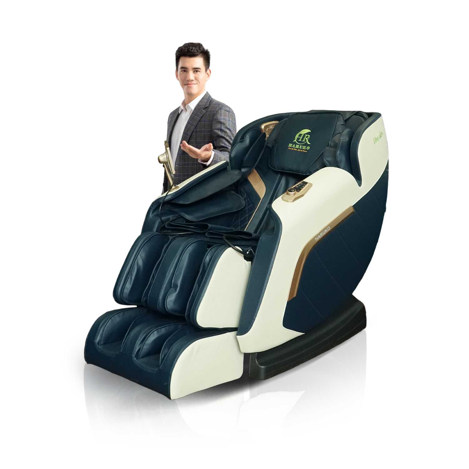 Ghế Massage Toàn Thân 4D Haruko A6 Pro Màu Trắng Xám 2 4.2