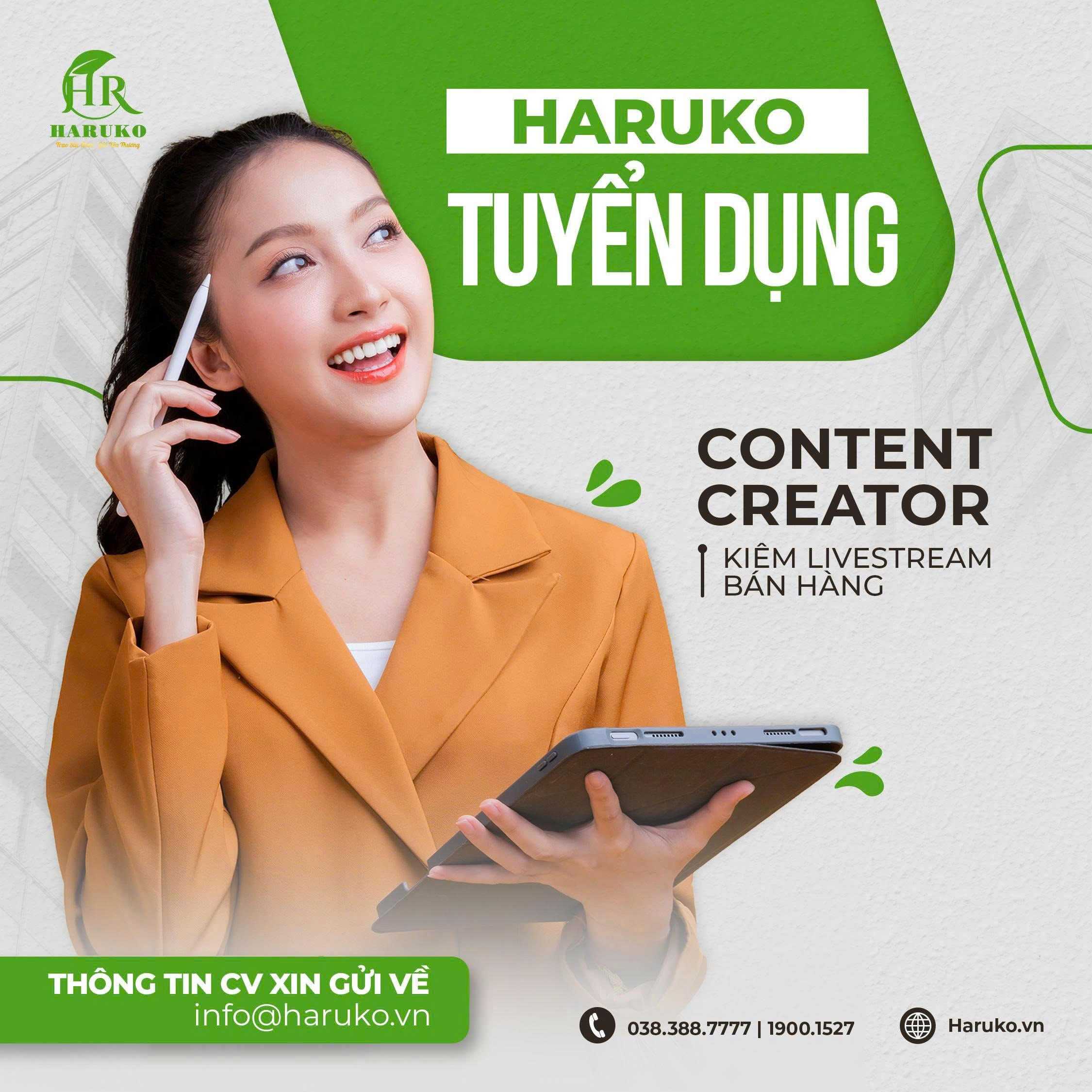 Haruko Tuyển Dụng - Content Creator Kiêm Livestream Bán Hàng