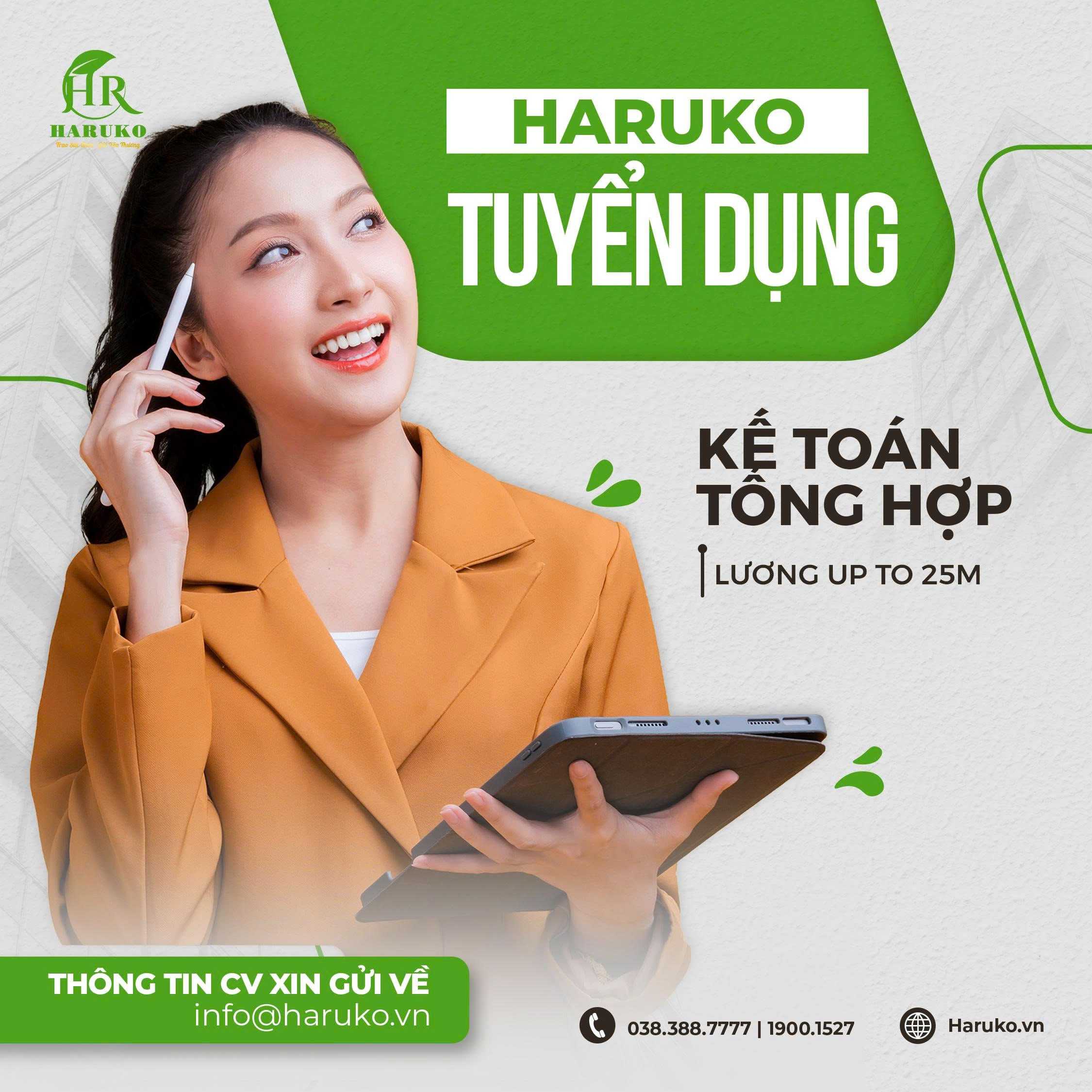 Haruko Tuyển Dụng – Kế Toán Tổng Hợp